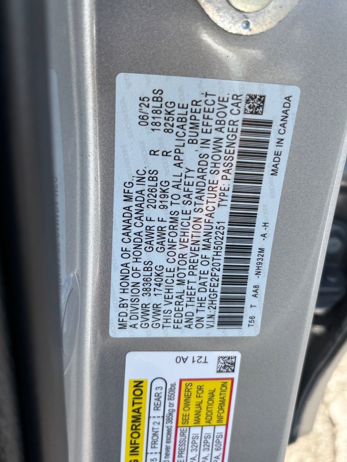 Used 2026 Honda Civic LX image 32