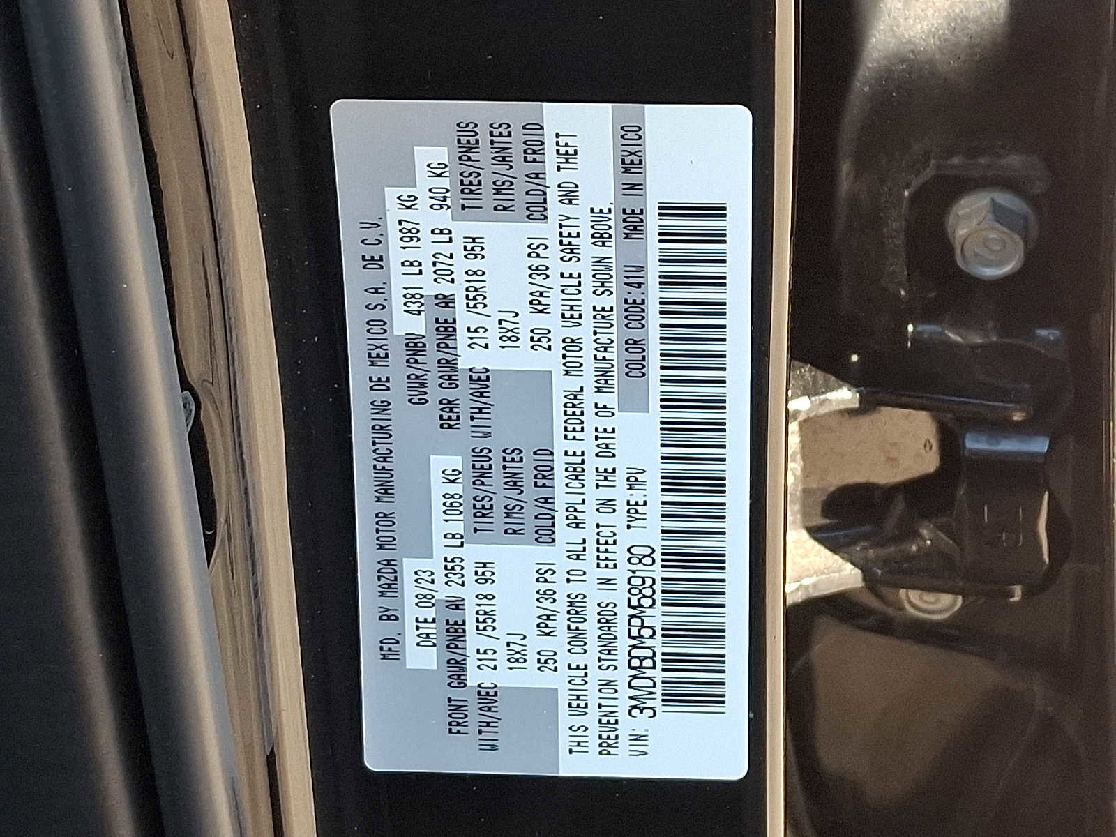 Certified 2023 MAZDA CX-30 AWD 2.5 S w/ Premium Package image 27