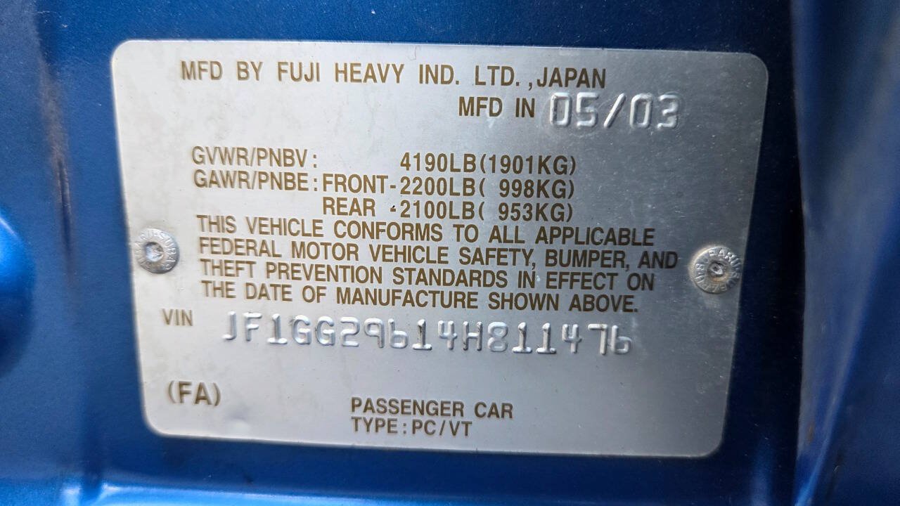 Used 2004 Subaru Impreza WRX Wagon AWD/4WD image 50
