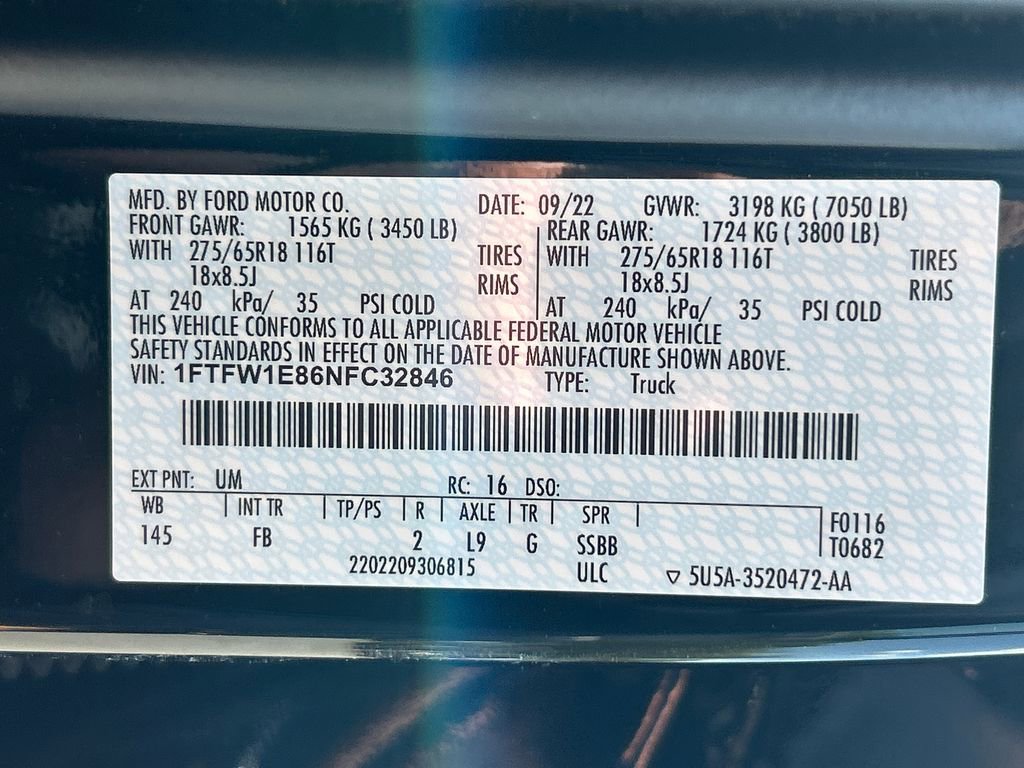 Used 2022 Ford F150 XLT w/ Equipment Group 302A High AWD/4WD image 29
