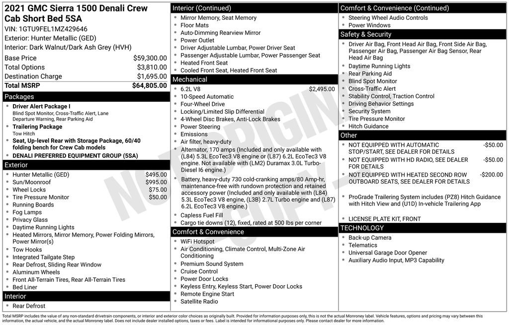 Used 2021 GMC Sierra 1500 Denali image 61