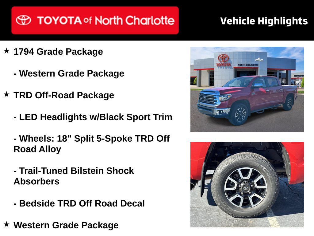 Used 2020 Toyota Tundra 1794 Edition w/ TRD Off-Road Package AWD/4WD image 4