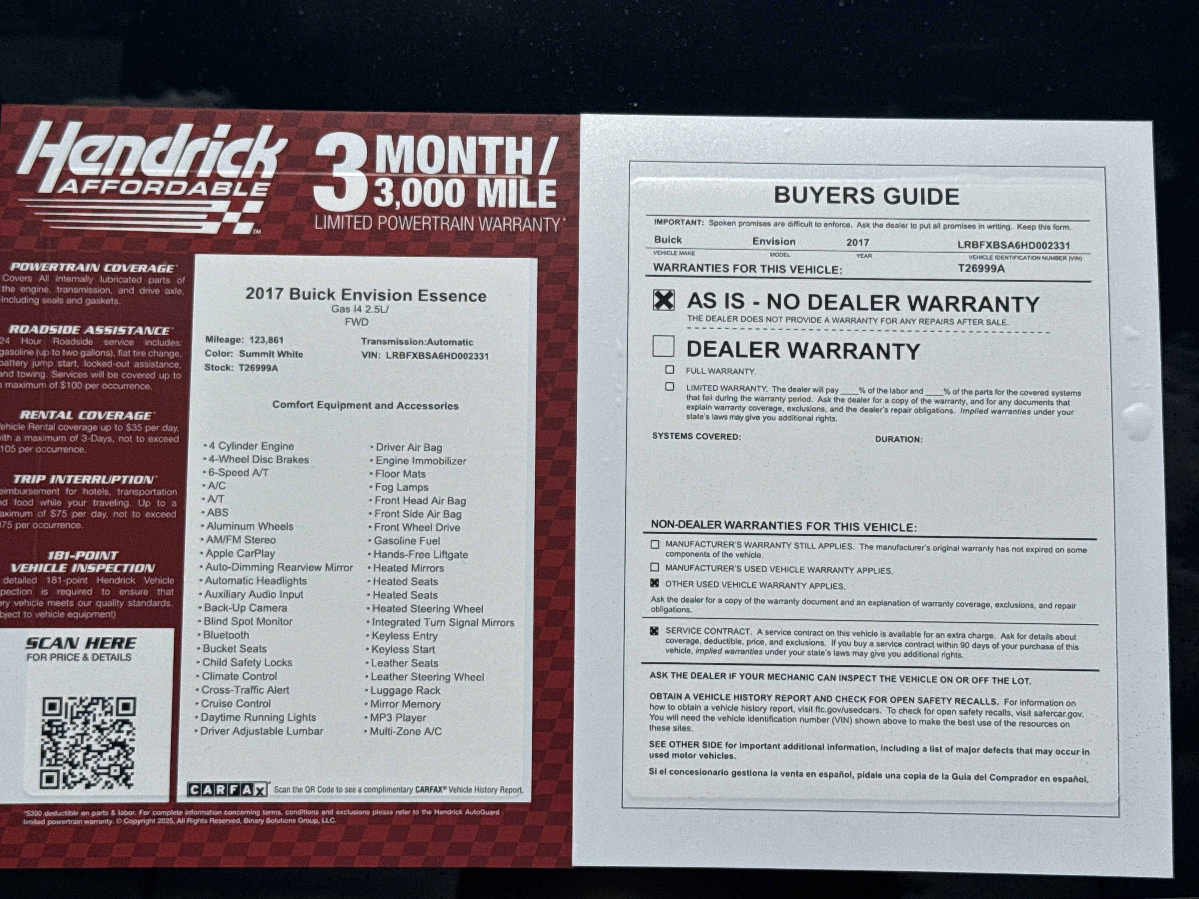 Used 2017 Buick Envision Essence FWD image 37