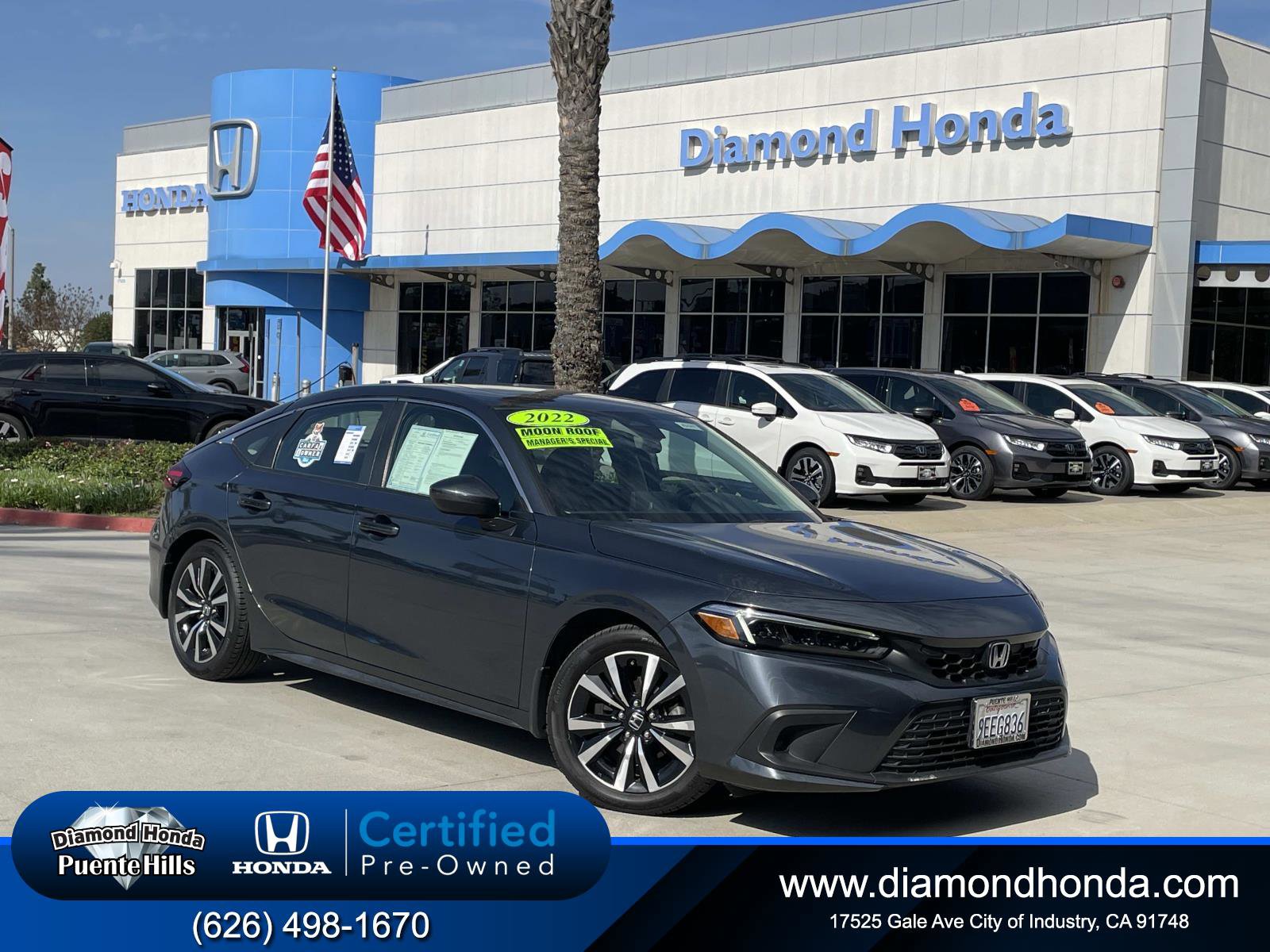 Certified 2022 Honda Civic EX-L