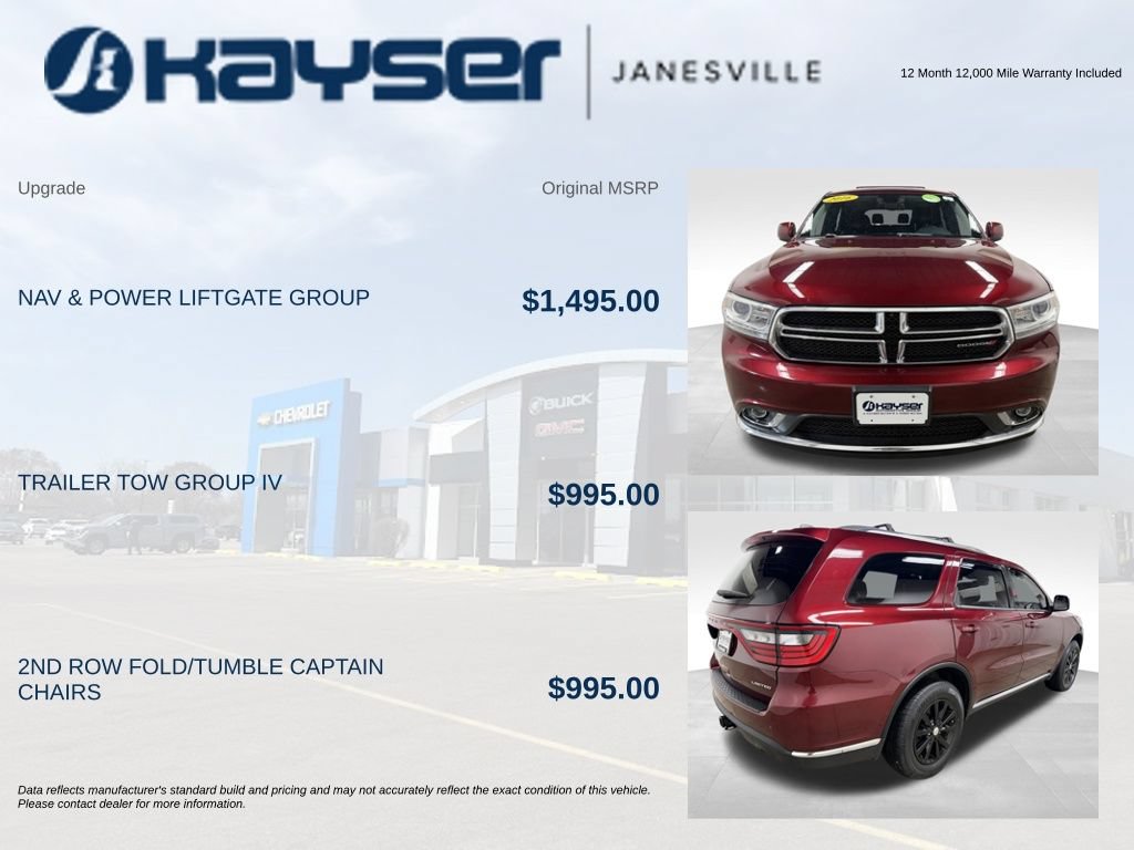 Used 2016 Dodge Durango Limited w/ Nav & Power Liftgate Group AWD/4WD image 2