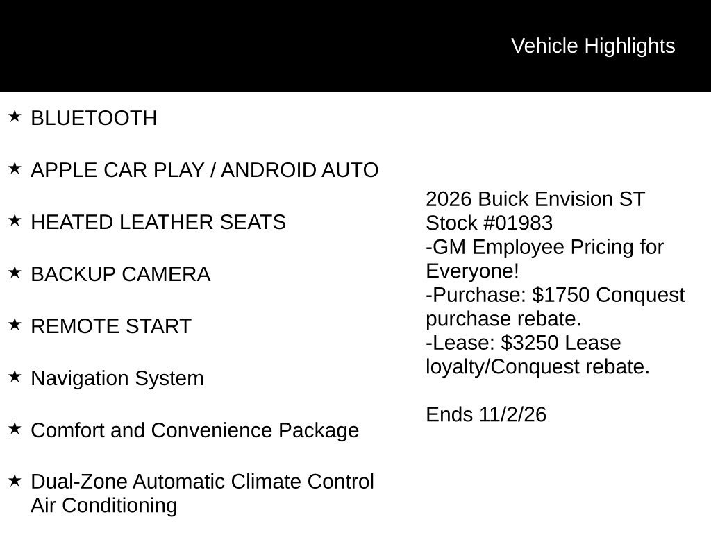 New 2026 Buick Envision Sport Touring AWD/4WD image 2