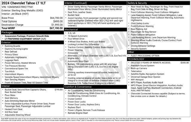 Used 2024 Chevrolet Tahoe LT AWD/4WD image 4