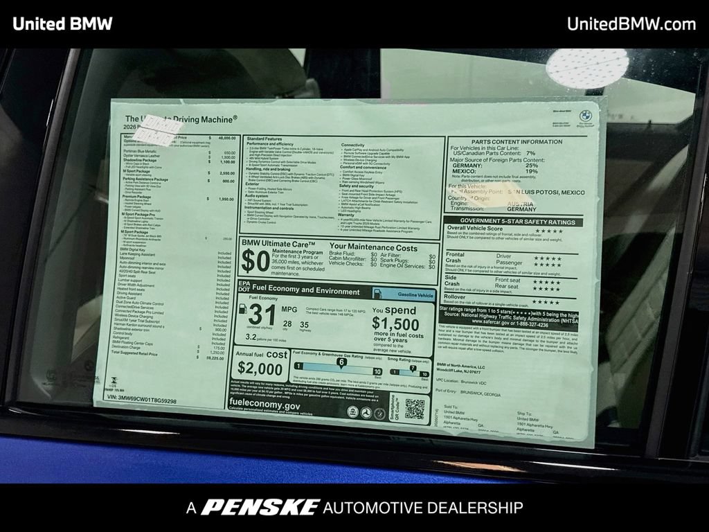 New 2026 BMW 330i Sedan w/ M Sport Package RWD image 15