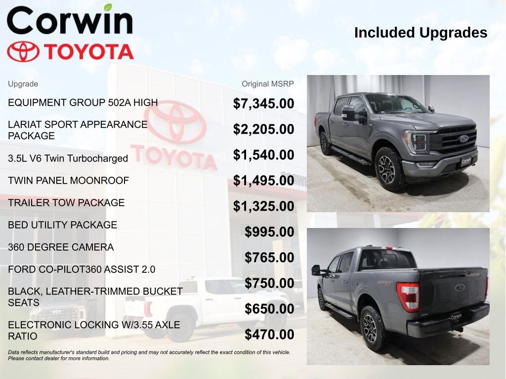 Used 2022 Ford F150 Lariat w/ Equipment Group 502A High image 4