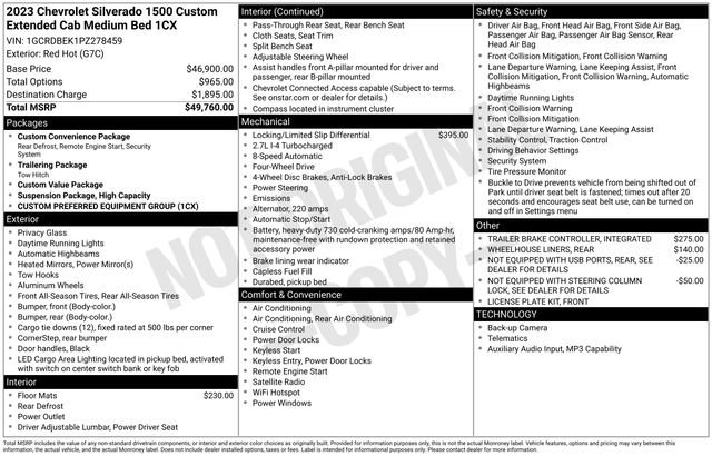 Used 2023 Chevrolet Silverado 1500 Custom AWD/4WD image 16