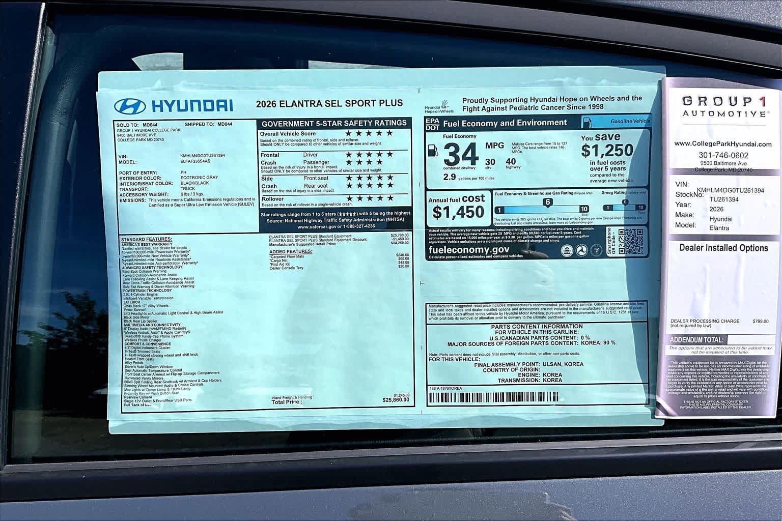 New 2026 Hyundai Elantra SEL Sport FWD image 19