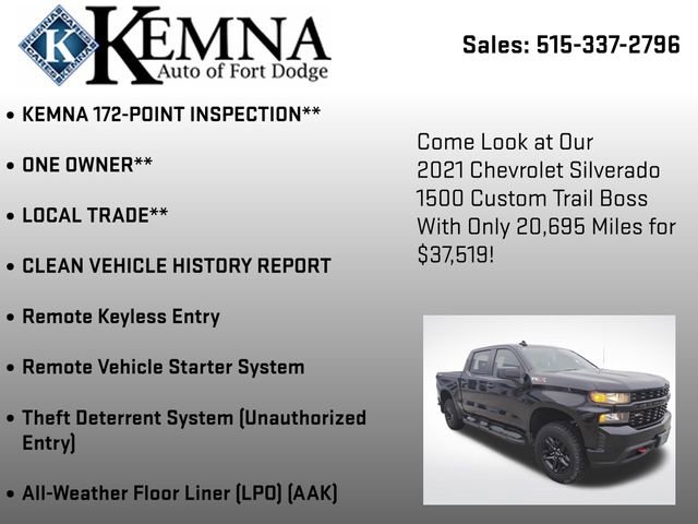 Used 2021 Chevrolet Silverado 1500 Custom Trail Boss image 7