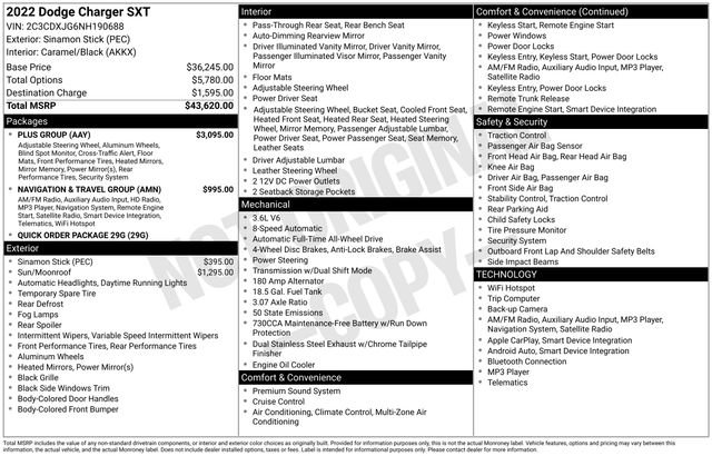 Used 2022 Dodge Charger SXT w/ Plus Group