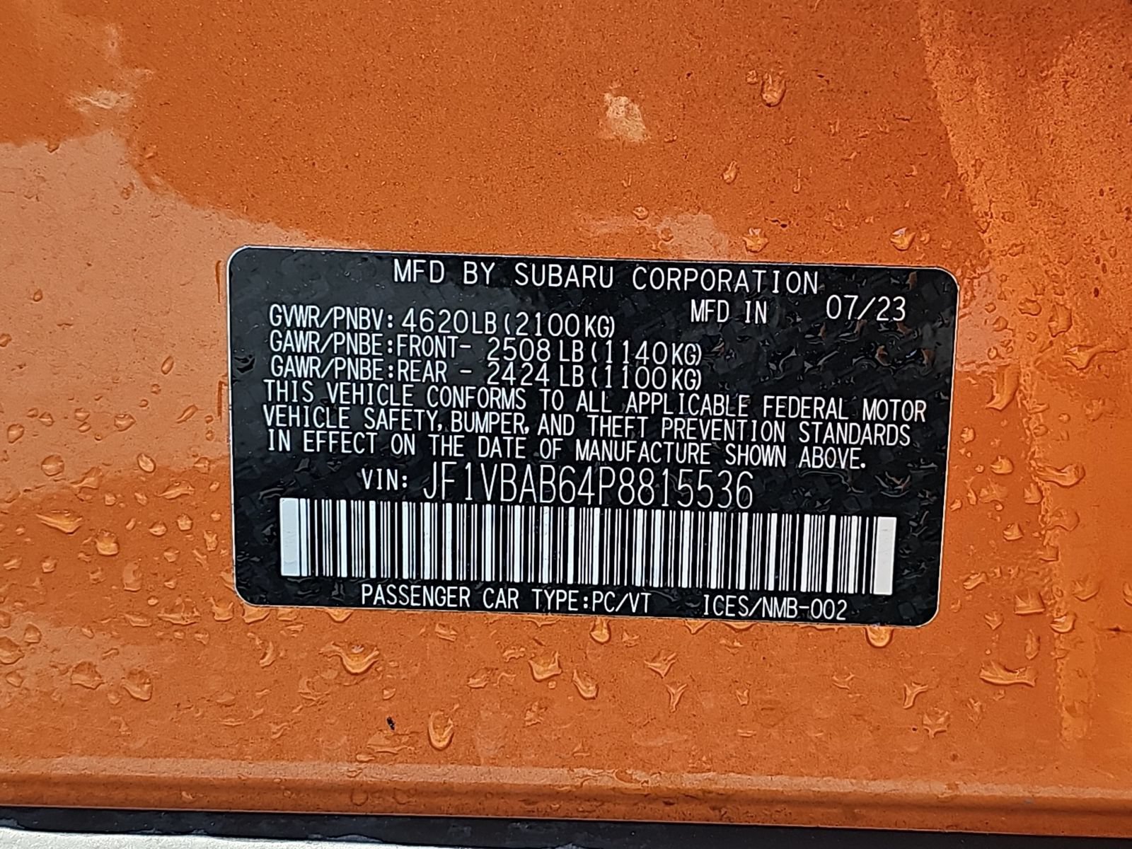Certified 2023 Subaru WRX AWD/4WD image 16