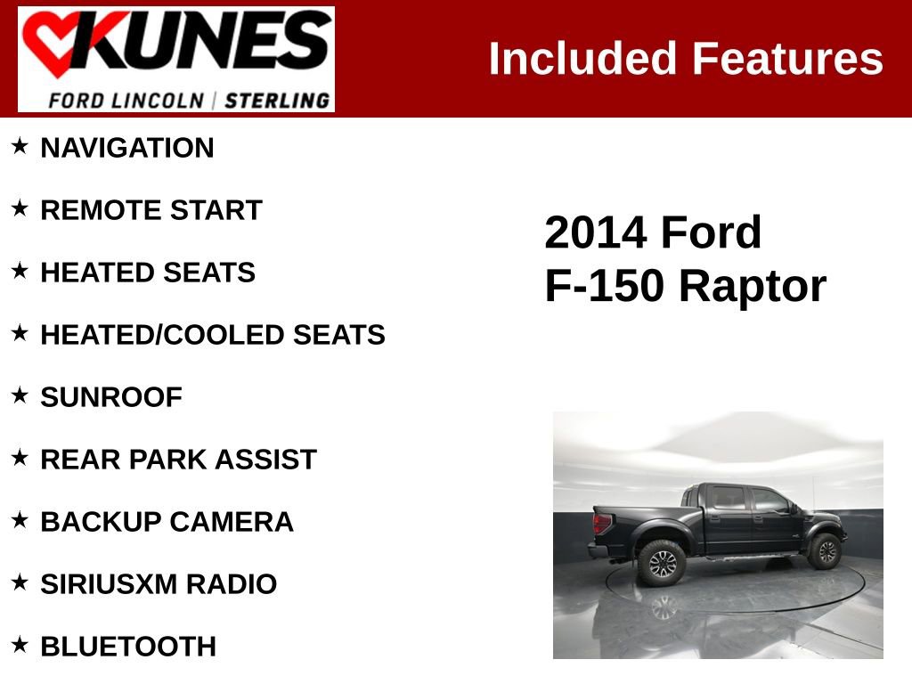 Used 2014 Ford F150 Raptor w/ Equipment Group 801A Luxury image 2
