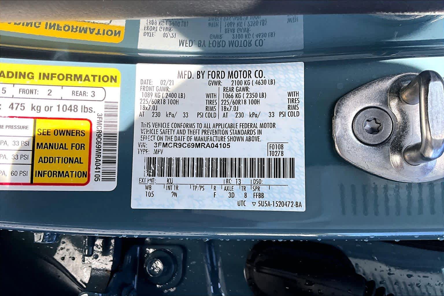 Used 2021 Ford Bronco Sport Outer Banks w/ Outer Banks Package image 34