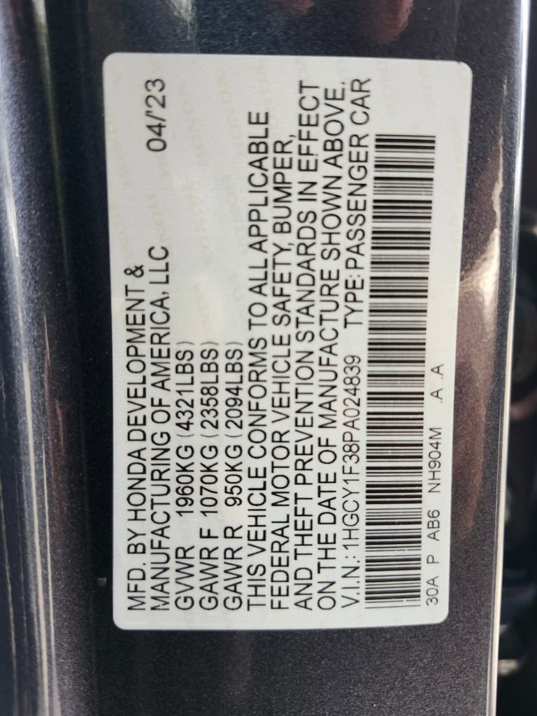 Certified 2023 Honda Accord EX image 19