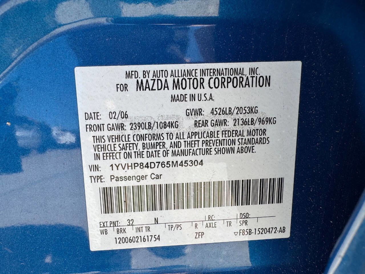 Used 2006 MAZDA MAZDA6 s Sport w/ Bose Audio & Moonroof Pkg FWD image 11