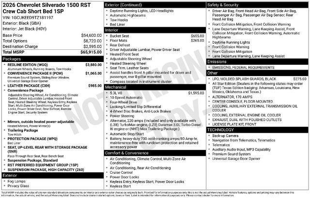 New 2026 Chevrolet Silverado 1500 RST w/ Redline Edition image 35