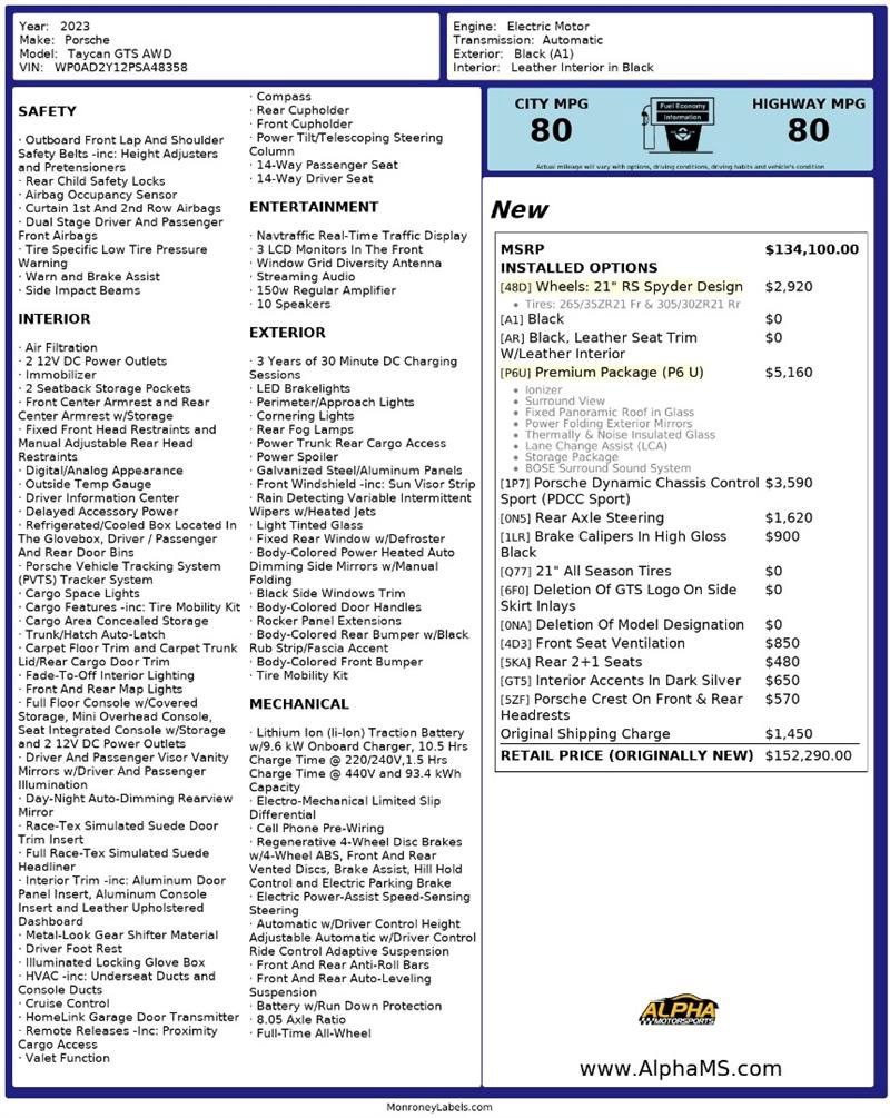 Used 2023 Porsche Taycan GTS image 3