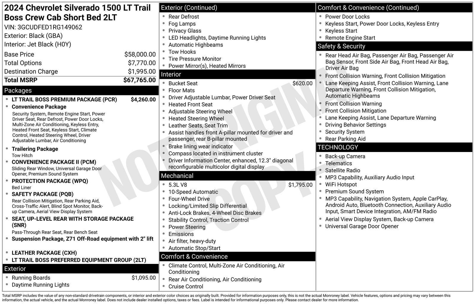 Certified 2024 Chevrolet Silverado 1500 LT Trail Boss w/ LT Trail Boss Premium Package AWD/4WD image 33