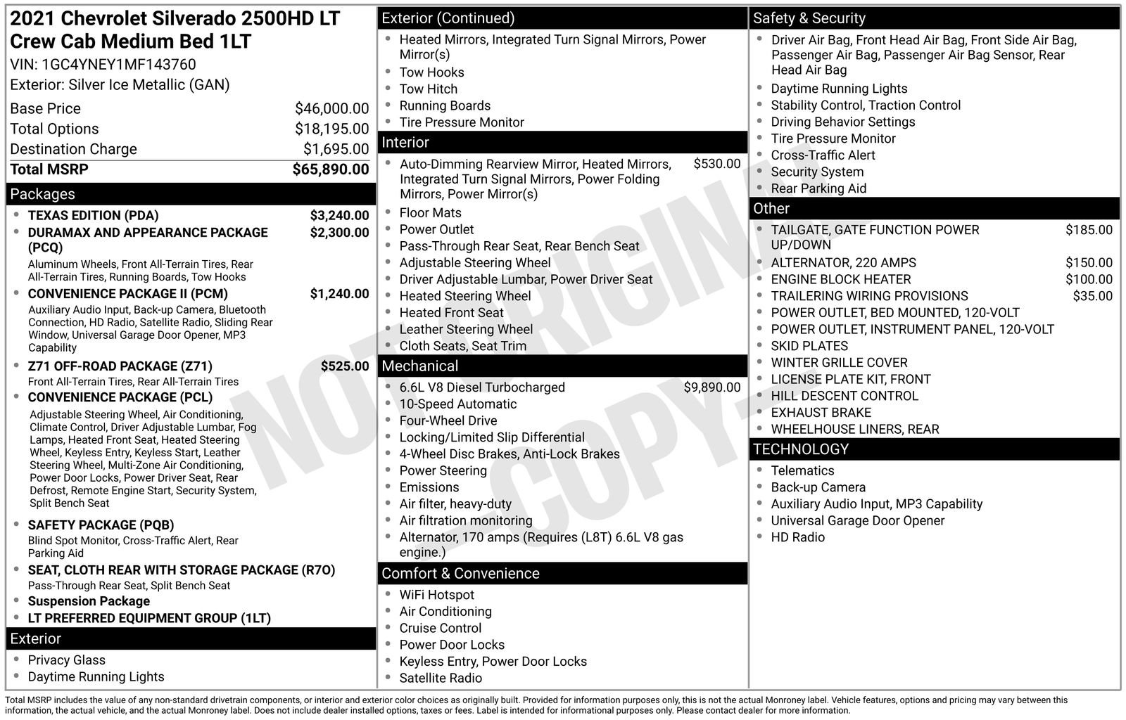 Used 2021 Chevrolet Silverado 2500 LT w/ Texas Edition image 13