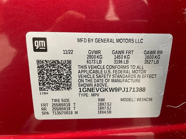 Used 2023 Chevrolet Traverse LT w/ Rear Camera Mirror Package image 26