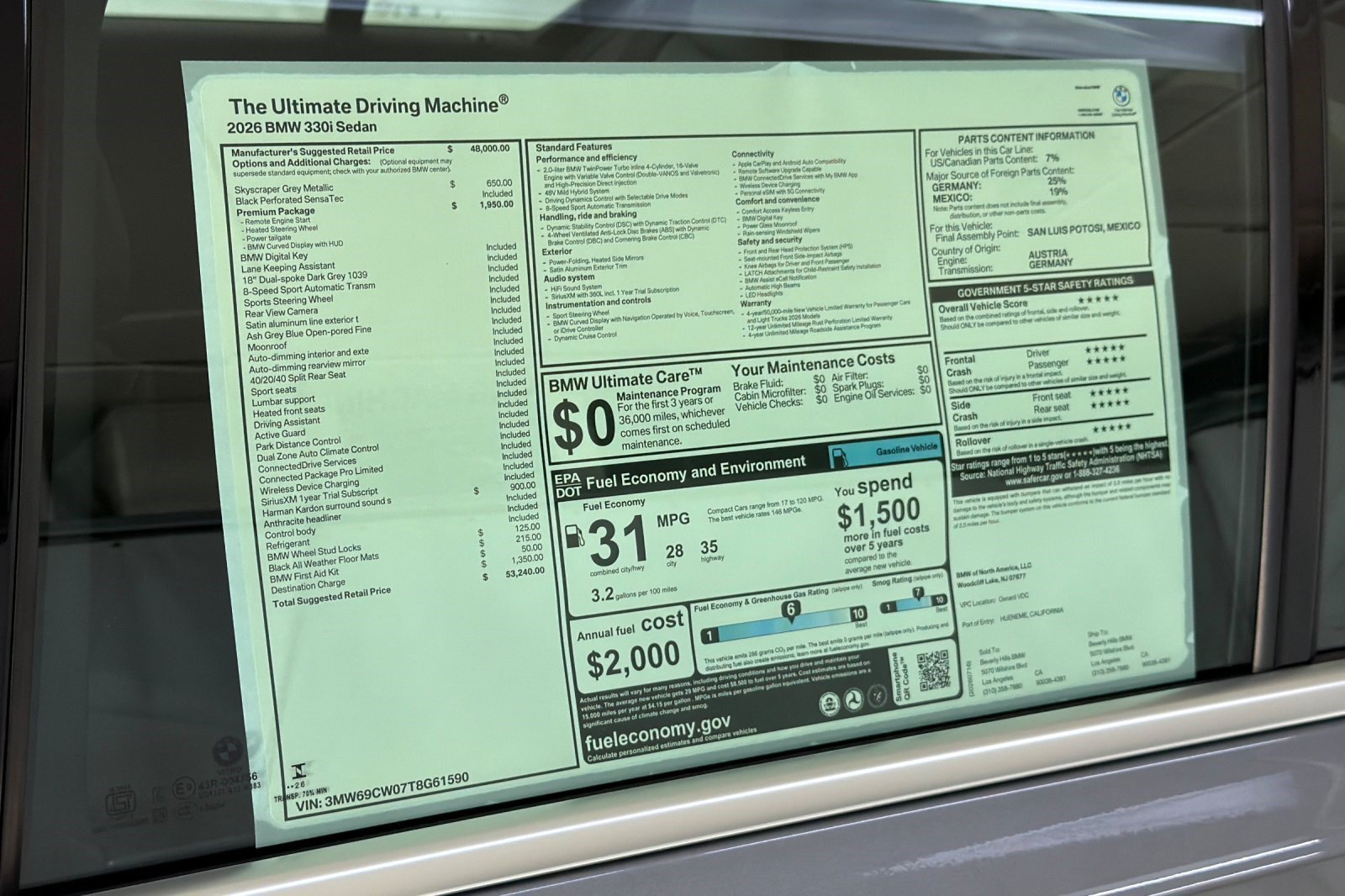 New 2026 BMW 330i Sedan w/ Premium Package RWD image 28