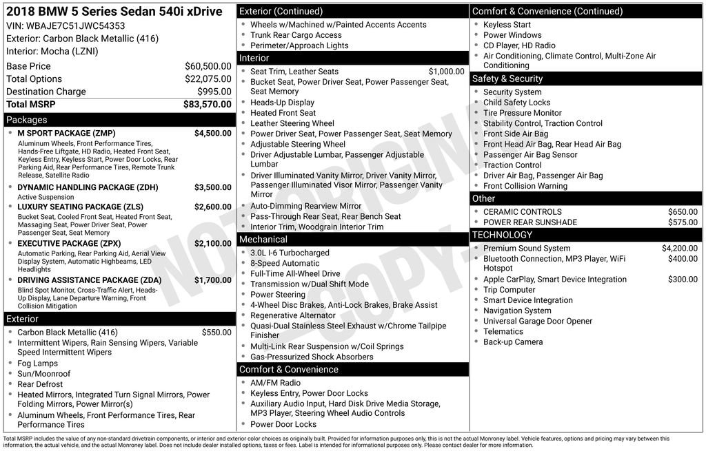 Used 2018 BMW 540i xDrive image 3