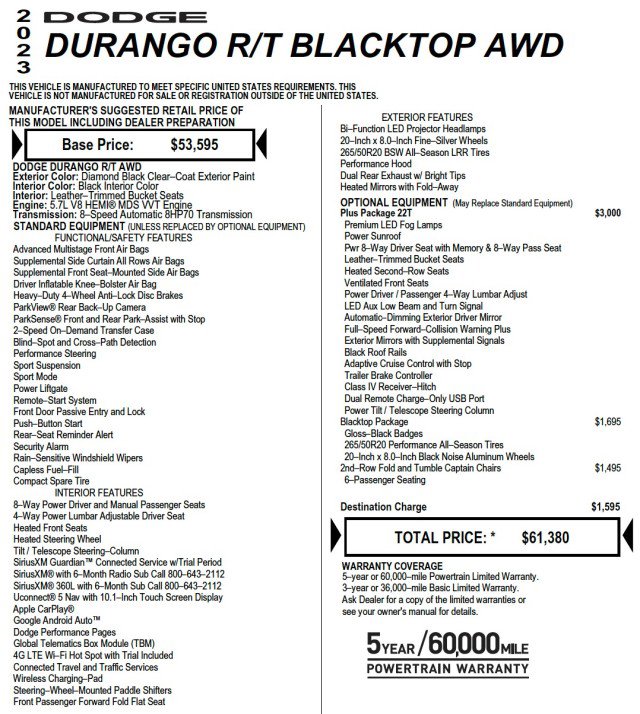 Used 2023 Dodge Durango R/T image 2