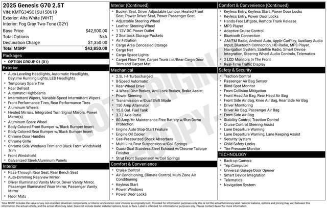 Used 2025 Genesis G70 2.5T image 27