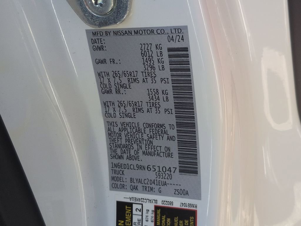 Used 2024 Nissan Frontier SV w/ SV Convenience Package image 30