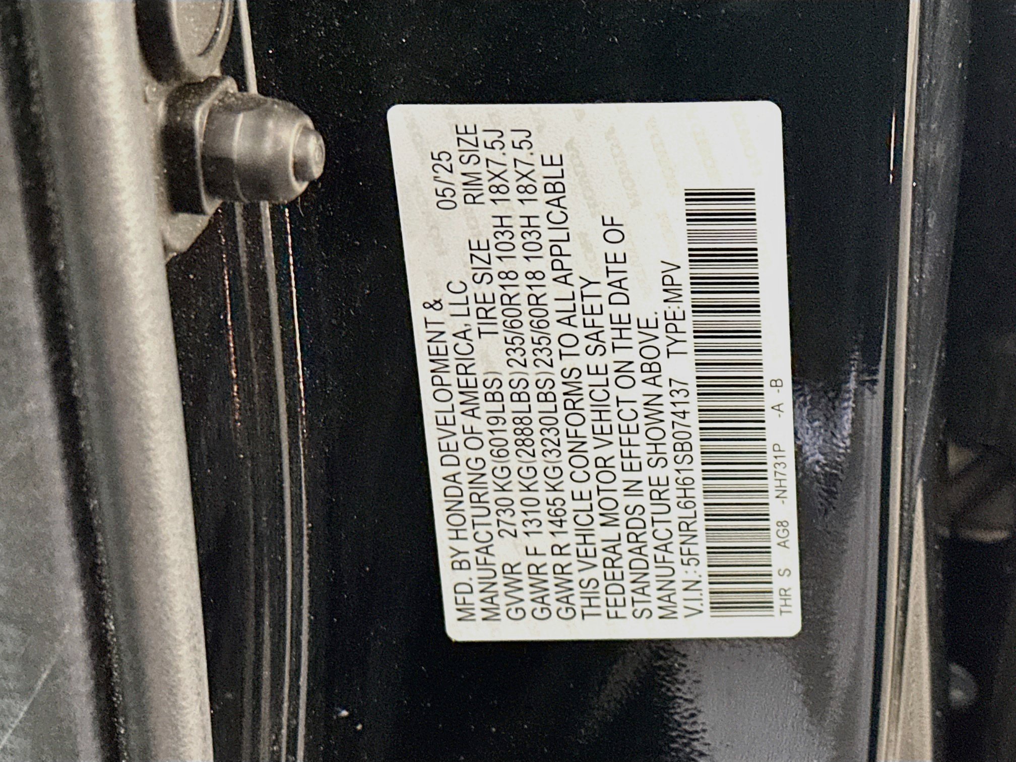 Used 2025 Honda Odyssey EX-L image 12