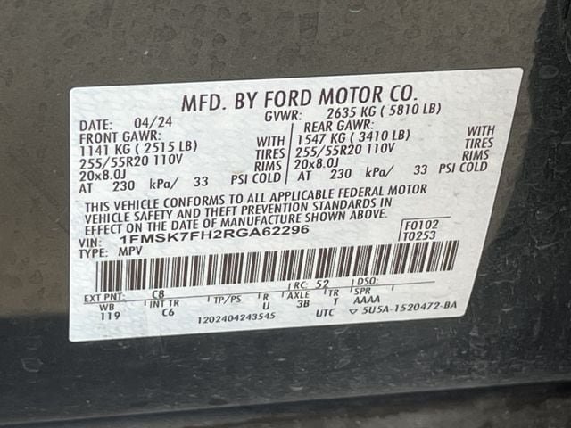 Used 2024 Ford Explorer Limited w/ Limited Technology Package RWD image 33