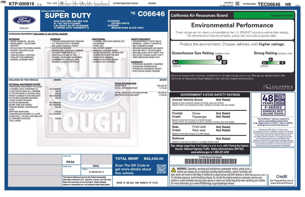New 2026 Ford F250 XL w/ XL Chrome Package image 2