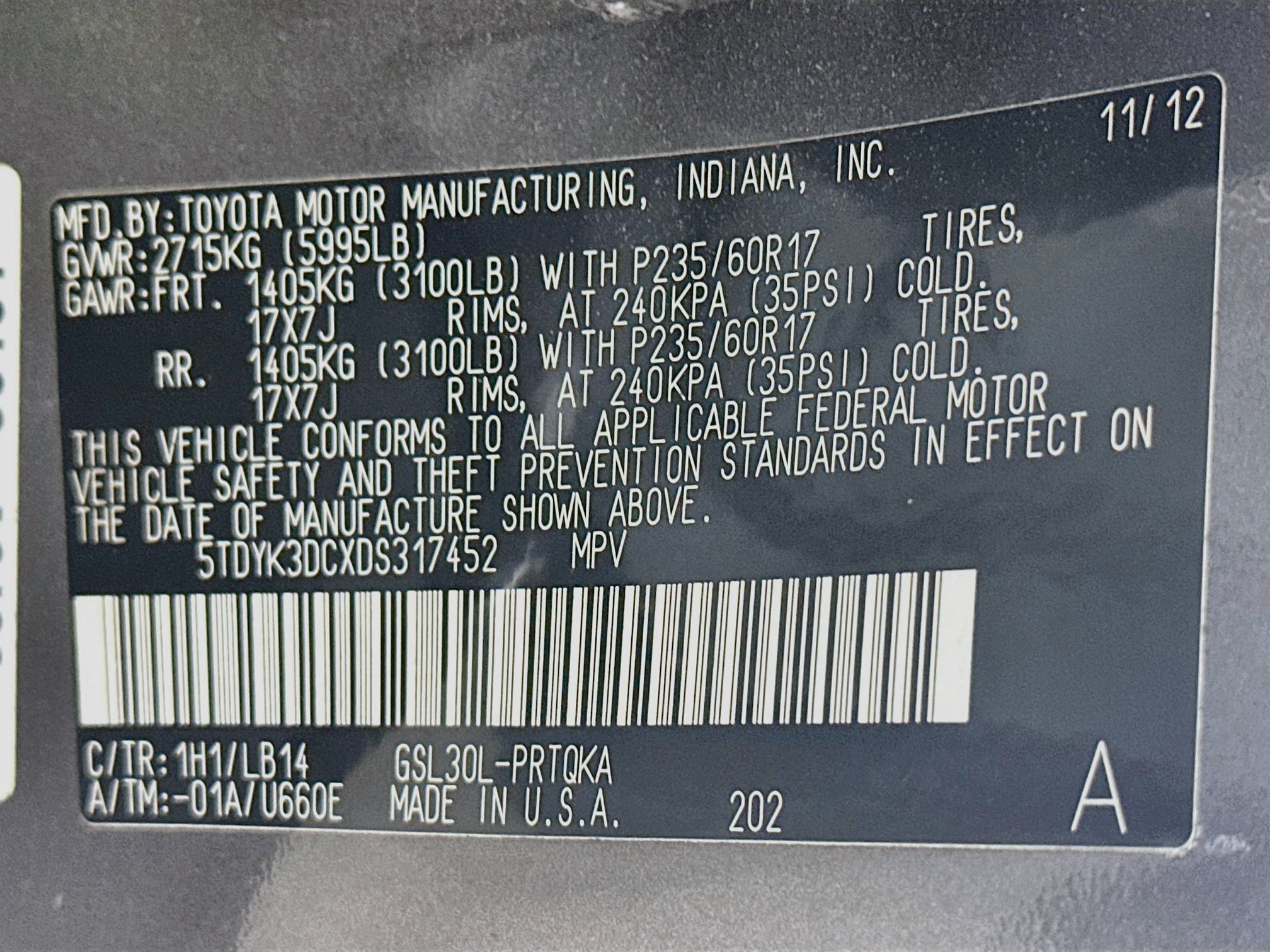 Used 2013 Toyota Sienna XLE FWD image 12