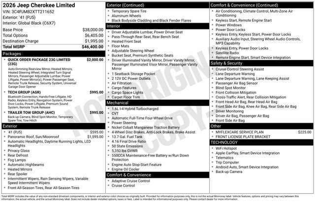New 2026 Jeep Cherokee Limited AWD/4WD image 51