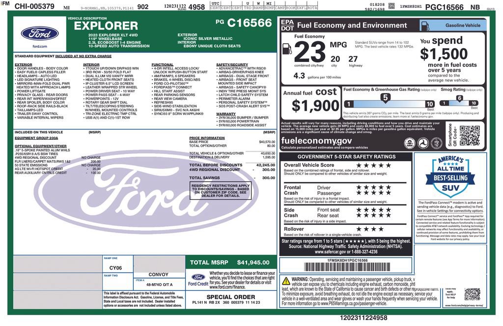Used 2023 Ford Explorer XLT AWD/4WD image 48