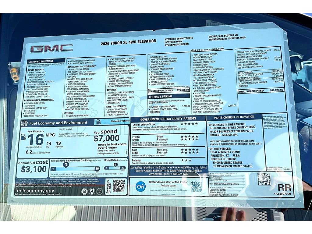 New 2026 GMC Yukon XL Elevation w/ Elevation Premium Package image 14