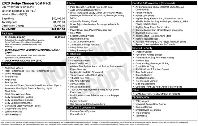 Used 2020 Dodge Charger Scat Pack w/ Plus Group image 10