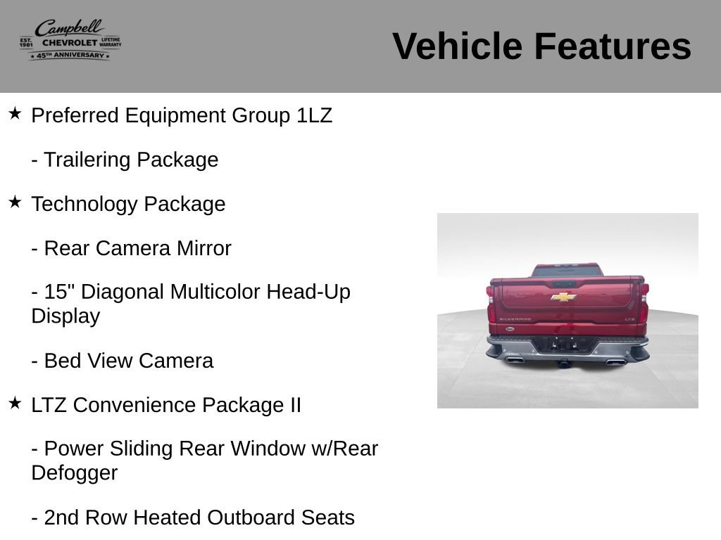Used 2025 Chevrolet Silverado 1500 LTZ w/ Technology Package AWD/4WD image 31