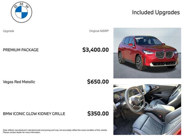 Used 2025 BMW X3 xDrive30i w/ Premium Package image 3