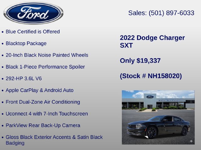 Used 2022 Dodge Charger SXT w/ Blacktop Package RWD image 6
