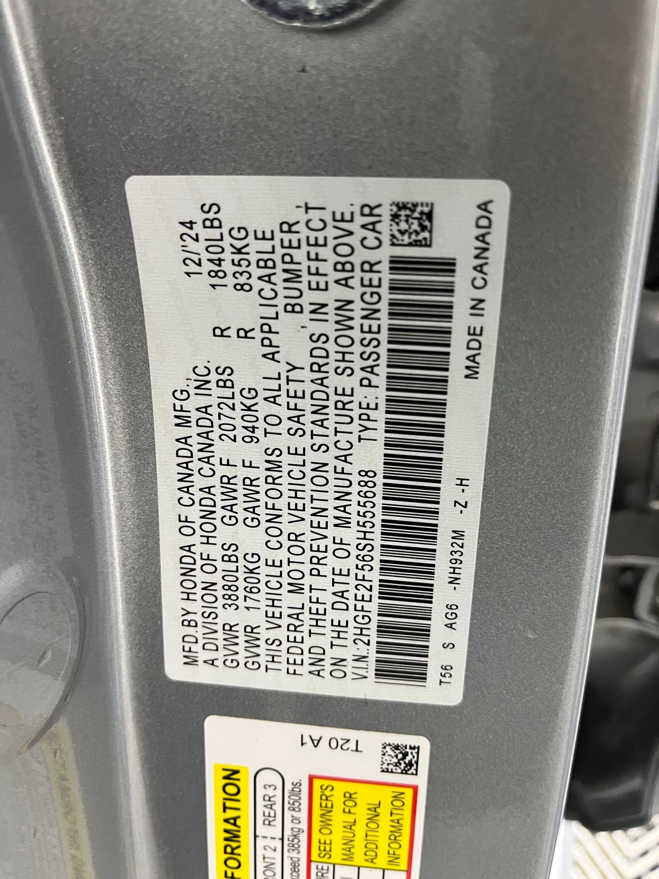 Certified 2025 Honda Civic Sport image 16