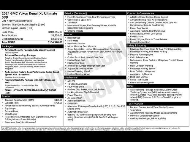 Used 2024 GMC Yukon XL Denali Ultimate image 14