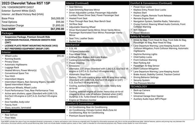 Used 2023 Chevrolet Tahoe RST AWD/4WD image 6