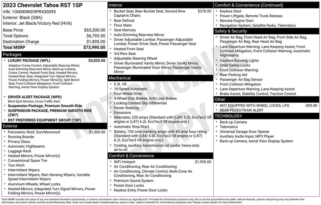 Used 2023 Chevrolet Tahoe RST w/ Luxury Package image 45
