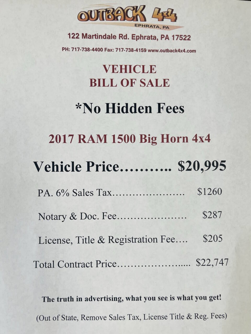 Used 2017 RAM 1500 Big Horn AWD/4WD image 2