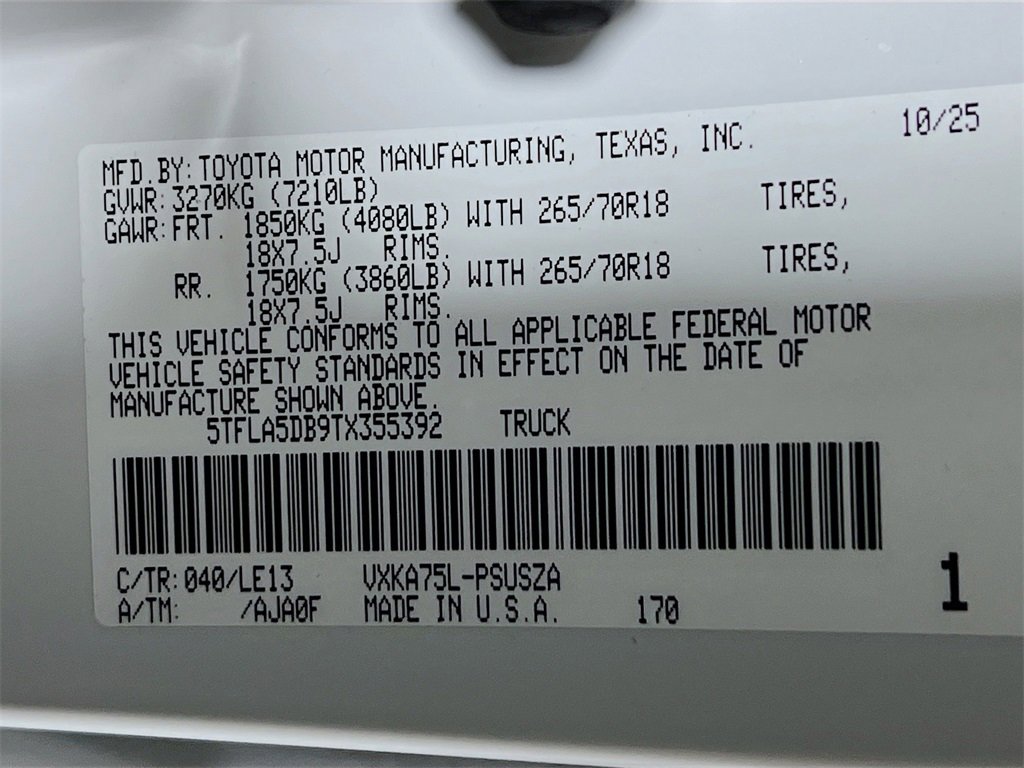 New 2026 Toyota Tundra SR5 image 27