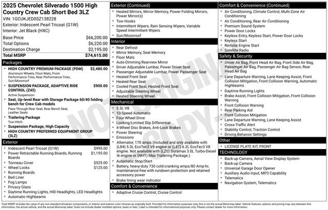 Certified 2025 Chevrolet Silverado 1500 High Country w/ High Country Premium Package AWD/4WD image 5
